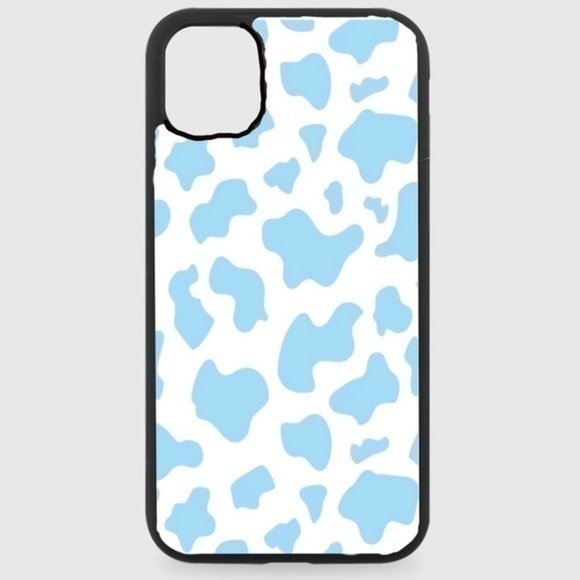 Blue Cow Print Phone Case - Picture 1 of 1